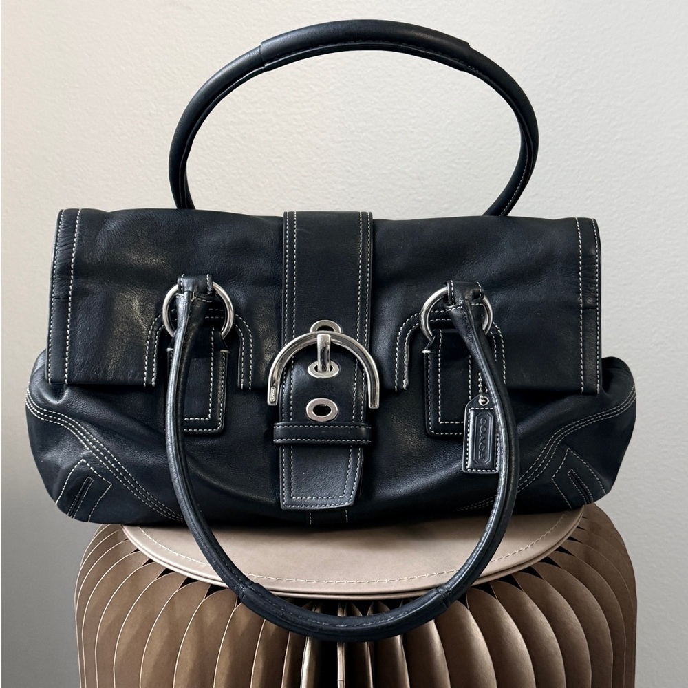 Coach Legacy Leather Slim Satchel (Style #10329). - Picture 3 of 9